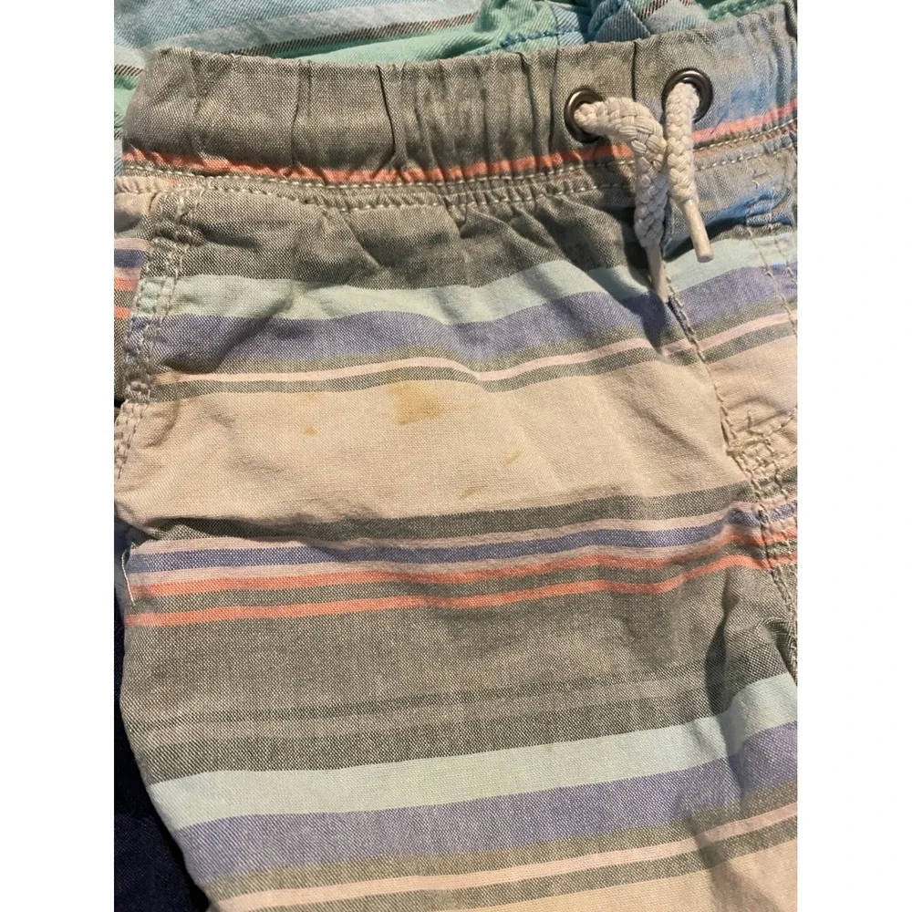 Carters OshKosh Baby Boy Shorts Lot 9 Pairs 18M Plaid Stripe Mickey Flamingo